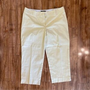 TALBOTS Women’s Pale Yellow Signature Straight Capri Pants Size 12P Petite